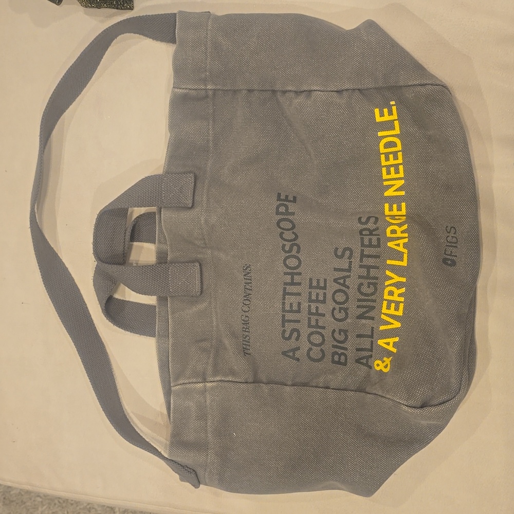 Figs Limited Edition Gray Canvas Tote Bag